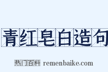 青红皂白造句是什么意思的图片